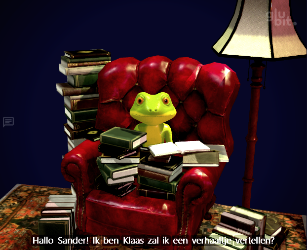 3D, AI Storytelling frog for kids